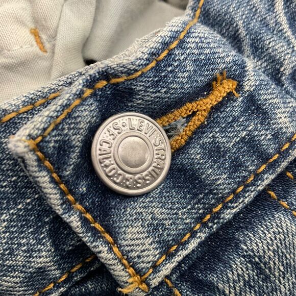 Levis 501 XX Jeans Mens 36x32 Blue Denim Pants Button Fly Distress Faded - Picture 7 of 13